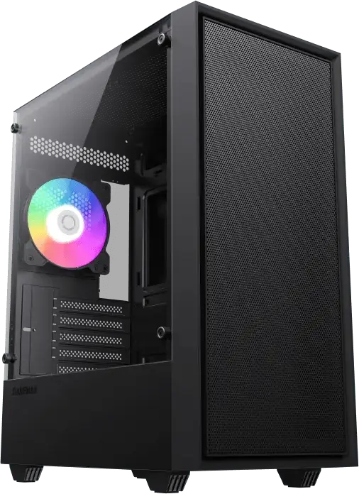 Carcasa PC Gamemax Storm (6651) Mini-Tower Micro-ATX, Sticla Temperata, Otel SPCC, Suport Radiator 360mm, 1x Ventilator 120mm FRGB, Negru