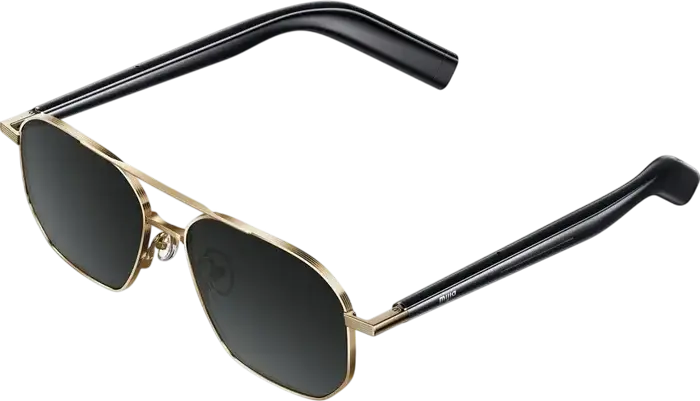 Xiaomi Mijia Smart Audio Glasses Aviator Bluetooth Headphones with Noise Cancellation, 4-Mic System, IP54 Water Resistance, Android and iOS Support