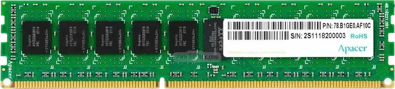 Apacer AU04GFA60CATBGC 4GB DDR3 1600MHz PC3-12800 Desktop RAM, 240-Pin DIMM UDIMM, CL11, 1.5V, Non-ECC Unbuffered Dual-Rank Memory Module