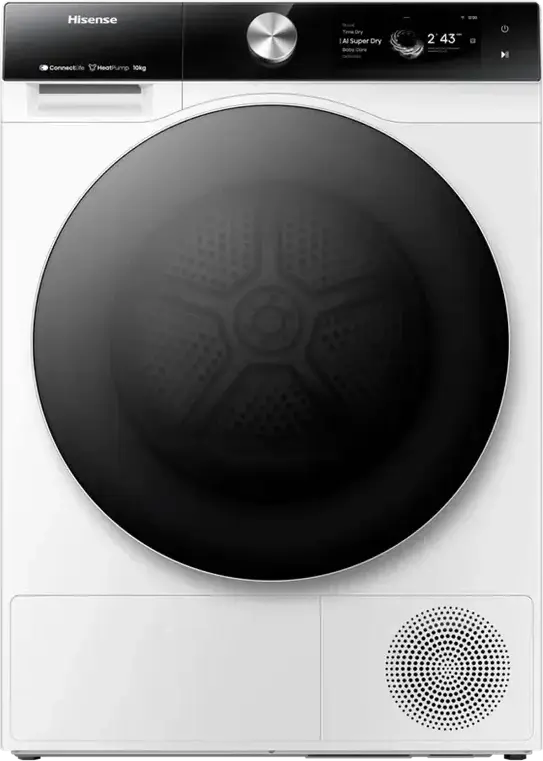 Uscător de rufe Hisense DH7S107BW, 10kg, Alb