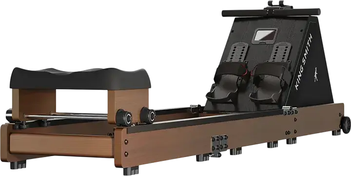 Kingsmith WR20 Water Rowing Machine, Tri-fold Compact Design, Walnut Wood, 6-Level Water Resistance, LED Display, KS Fit App, Max User 150kg