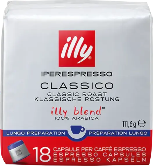 Illy Iperespresso Classico Lungo 100% Arabica Coffee Capsules for Iperespresso System