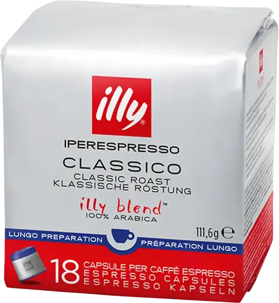 Illy Iperespresso Classico Lungo 100% Arabica Coffee Capsules for Iperespresso System