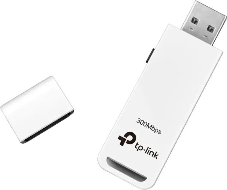 TP-Link TL-WN821N USB Wireless Network Adapter 300Mbps N Speed 2.4GHz IEEE 802.11b/g/n MIMO CCA Technology WPS Button White