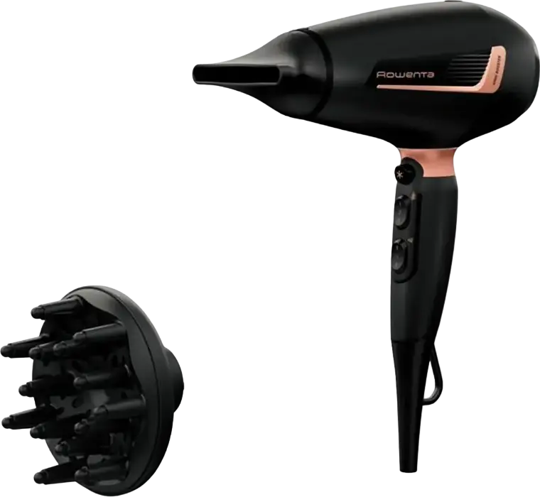 Фен для волос Rowenta Pro Expert CV8830F0, 2200 Вт, AC-мотор, технология Ionic Booster, 3 режима температуры, 2 скорости, диффузор и концентратор
