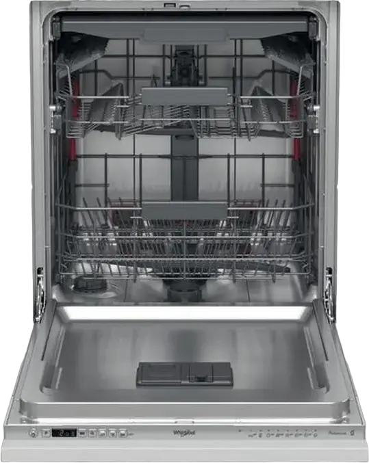 Whirlpool WIO 3T133 PLE Fully Integrated Built-in Dishwasher, 14 Place Settings, 6th Sense Technology, NaturalDry, AquaStop, 11 Programs, 43 dB