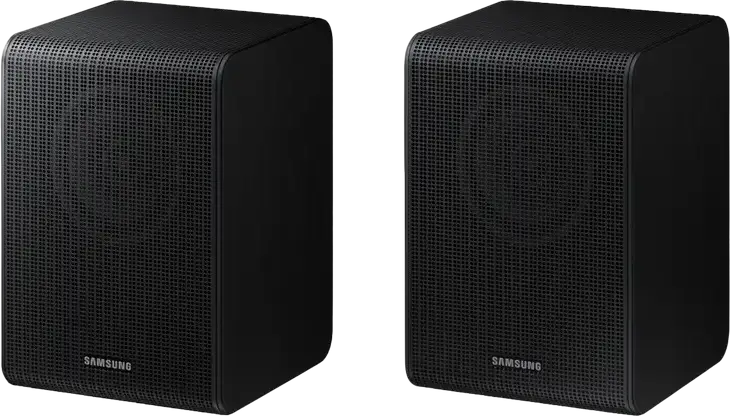 Kit Difuzoare Spate Wireless Samsung SWA-9250S, Putere Totala RMS 120W (2 x 60W), Audio 2.0 CH, Negru, Compatibil cu Soundbar-uri Samsung
