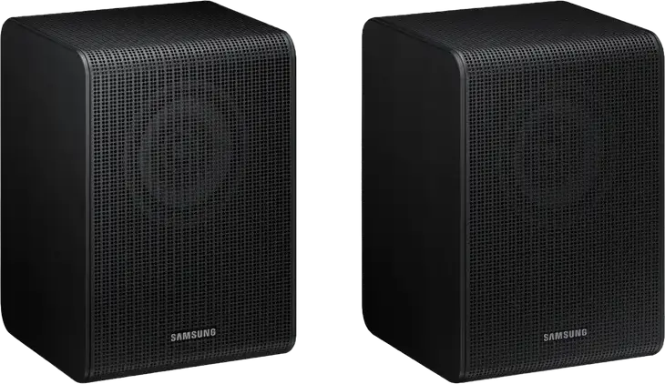Kit Difuzoare Spate Wireless Samsung SWA-9250S, Putere Totala RMS 120W (2 x 60W), Audio 2.0 CH, Negru, Compatibil cu Soundbar-uri Samsung