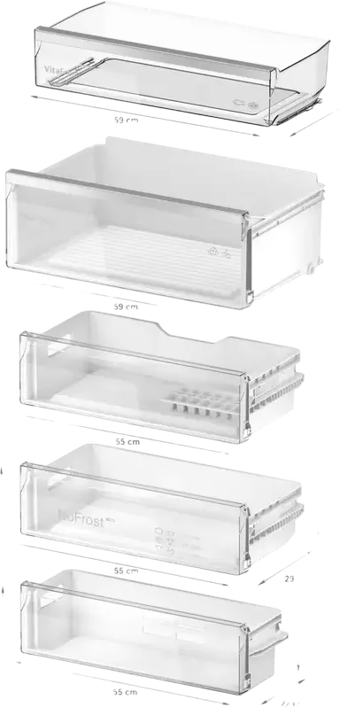 Встраиваемый холодильник с морозильной камерой Bosch Series 4 KBN96VFE0, No Frost, VitaFresh XXL, LED-дисплей, белый, объем 383 л, 193.5x70.8x54.8 см