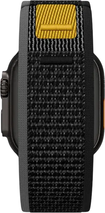 Спортивный ремешок Spigen Athlex Air из дышащего нейлона для Apple Watch Series 10, 9, 8, 7, 6, SE, Ultra 2, 42мм 44мм 45мм 46мм 49мм, на липучке, Черный