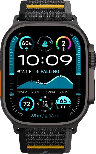 Спортивный ремешок Spigen Athlex Air из дышащего нейлона для Apple Watch Series 10, 9, 8, 7, 6, SE, Ultra 2, 42мм 44мм 45мм 46мм 49мм, на липучке, Черный