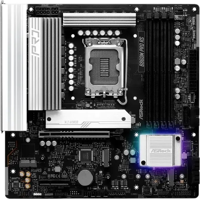 Placă de bază ASRock B860M PRO RS, LGA1851, Intel B860, Micro-ATX