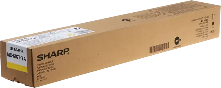 Тонер-картридж Sharp MX-61GT Желтый для принтеров MX-2651, MX-3070N, MX-4051, MX-6071, повышенный ресурс до 24 000 страниц