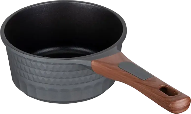 Resto Capella 93500 Aluminum Saucepan with Tempered Glass Lid, 16 cm, 1.4L, 4-Layer Pfluon Non-Stick Coating, Induction Compatible, Black
