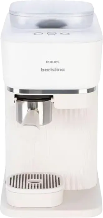 Philips Baristina BAR300/00 Semi-Automatic Espresso Machine, Built-in Ceramic Grinder, Automatic Grinding and Tamping, 1.2L Water Tank, 1550W, White