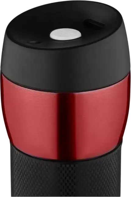Cana Termica de Calatorie Ardesto AR2645STB Easy Travel S, 450ml, Otel Inoxidabil 18/10, Izolare Vacuum, Cald 8h/Reci 12h, Capac cu Buton, Rosu