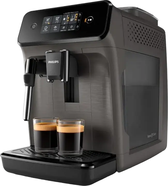 Philips EP1224/00 Series 1200 Fully Automatic Espresso Machine, 1500W, 15 Bar, Ceramic Grinder, Manual Milk Frother, 1.8L Tank, Grey