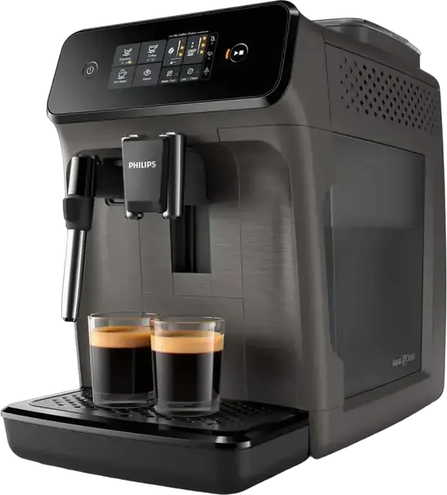 Philips EP1224/00 Series 1200 Fully Automatic Espresso Machine, 1500W, 15 Bar, Ceramic Grinder, Manual Milk Frother, 1.8L Tank, Grey