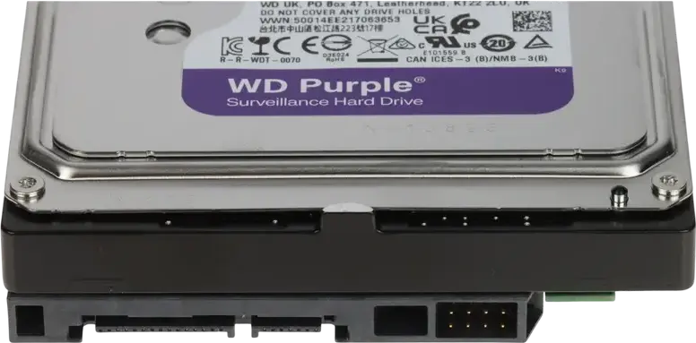 Western Digital WD Purple WD44PURZ 4TB 3.5-inch SATA 6Gb/s 5400 RPM 128MB Cache CMR HDD pentru Supraveghere NVR DVR 64 Camere HD AllFrame