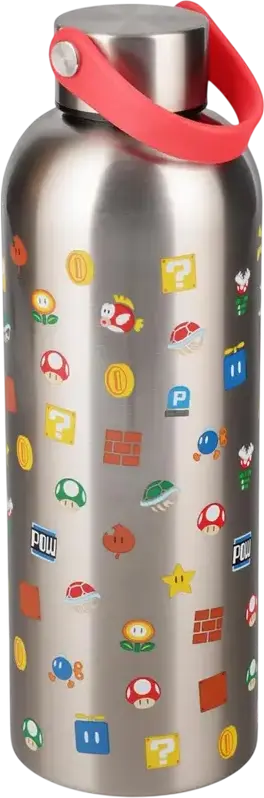 Sticla de apa Paladone Super Mario, Oțel Inoxidabil