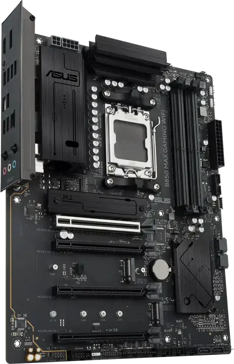 Placa de baza ASUS B850 MAX GAMING WIFI AM5 ATX, Chipset AMD B850, DDR5 256GB, PCIe 5.0, 3x M.2, Wi-Fi 6E, Bluetooth 5.4, pentru Ryzen 9000/8000/7000