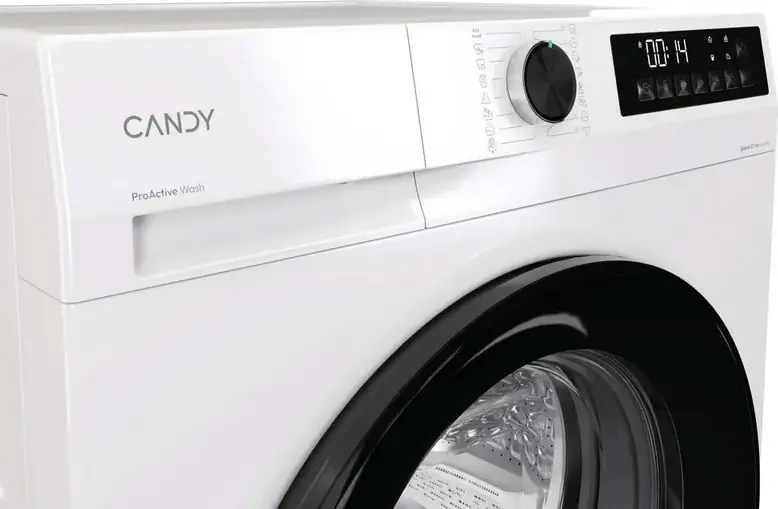 Candy GD 48SB6-S ProWash 300 Front Load Washing Machine, 8kg, 1400rpm, Energy Class A, Inverter BPM Motor, Steam Cleaning, AI Silent Motion, White