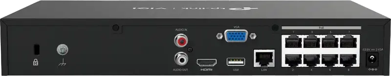 TP-Link VIGI NVR1008H-8MP Сетевой видеорегистратор PoE+ на 8 каналов, разрешение 8Мп, бюджет PoE 113 Вт, макс. хранилище 10 ТБ, H.265+, HDMI/VGA