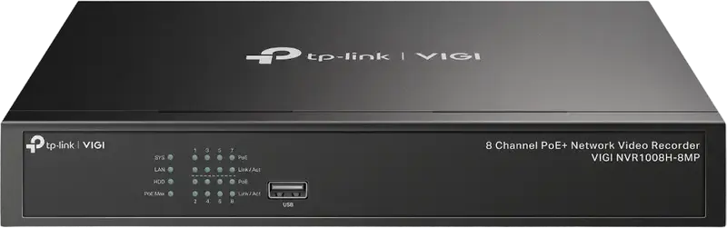 Înregistrator video TP-LINK VIGI NVR1008H-8MP, Negru