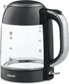 Zelmer ZCK8025 Electric Kettle, 1.7L Capacity, 2200W Power, Stainless Steel and Glass Body, Hidden Disc Heating Element, Anti-calc Filter, Black