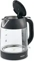 Zelmer ZCK8025 Electric Kettle, 1.7L Capacity, 2200W Power, Stainless Steel and Glass Body, Hidden Disc Heating Element, Anti-calc Filter, Black