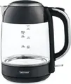 Zelmer ZCK8025 Electric Kettle, 1.7L Capacity, 2200W Power, Stainless Steel and Glass Body, Hidden Disc Heating Element, Anti-calc Filter, Black