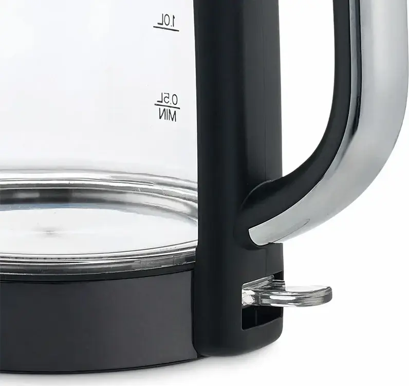 Zelmer ZCK8025 Electric Kettle, 1.7L Capacity, 2200W Power, Stainless Steel and Glass Body, Hidden Disc Heating Element, Anti-calc Filter, Black