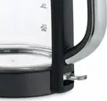 Zelmer ZCK8025 Electric Kettle, 1.7L Capacity, 2200W Power, Stainless Steel and Glass Body, Hidden Disc Heating Element, Anti-calc Filter, Black