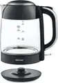 Zelmer ZCK8025 Electric Kettle, 1.7L Capacity, 2200W Power, Stainless Steel and Glass Body, Hidden Disc Heating Element, Anti-calc Filter, Black