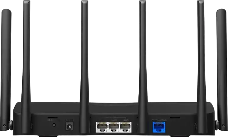 Mercusys MR47BE Tri-Band Wi-Fi 7 Router BE9300, 9.3 Gbps, 2.5 Gbps WAN/LAN Ports, 6 External Antennas, EasyMesh, MLO, 4K-QAM, WPA3, Black