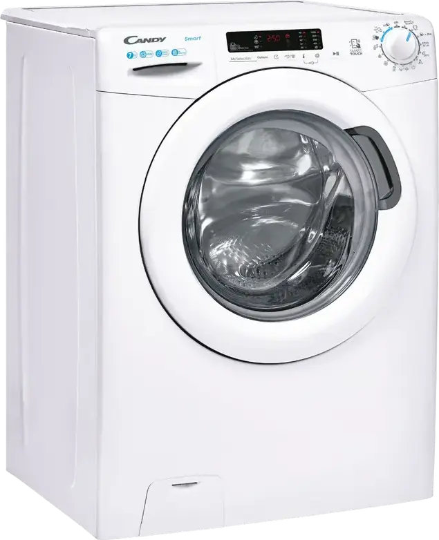 Candy CS4 1072DE/1-S Front-Load Washing Machine, 7kg Capacity, 1000 RPM, 16 Programs, NFC simply-Fi, White, 60x85x45 cm