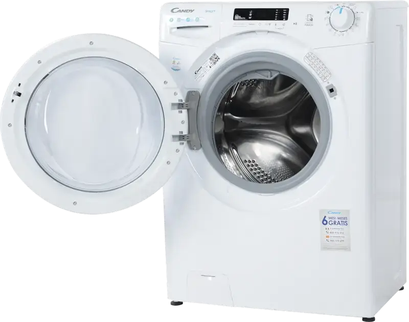 Candy CS4 1072DE/1-S Front-Load Washing Machine, 7kg Capacity, 1000 RPM, 16 Programs, NFC simply-Fi, White, 60x85x45 cm