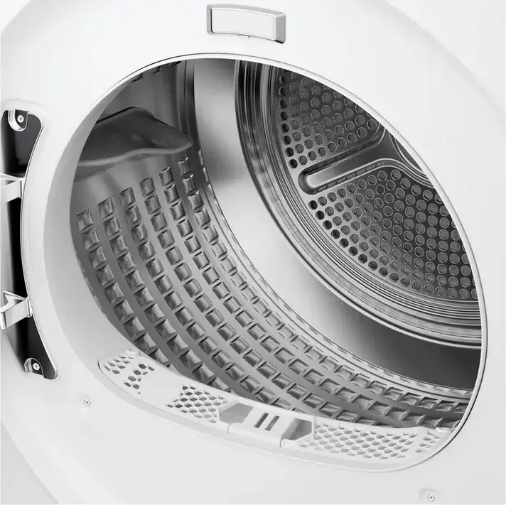 Uscator de rufe Candy BRS 8N2BX-S ProDry 500 cu pompa de caldura, capacitate 8kg, clasa energetica D, Wi-Fi, Bluetooth, hOn App, AI Smart Move, Alb/Negru