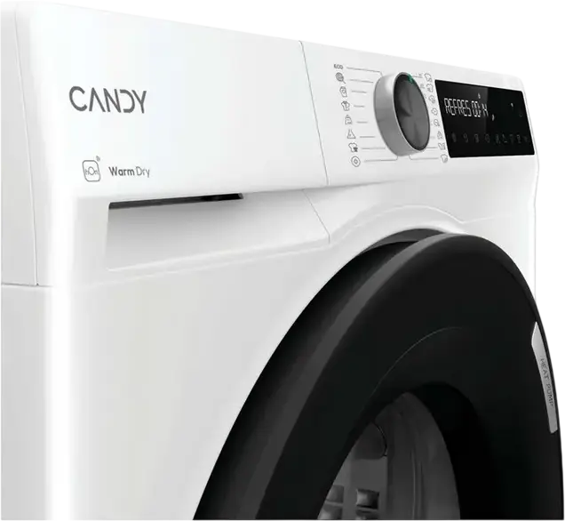 Uscator de rufe Candy BRS 8N2BX-S ProDry 500 cu pompa de caldura, capacitate 8kg, clasa energetica D, Wi-Fi, Bluetooth, hOn App, AI Smart Move, Alb/Negru
