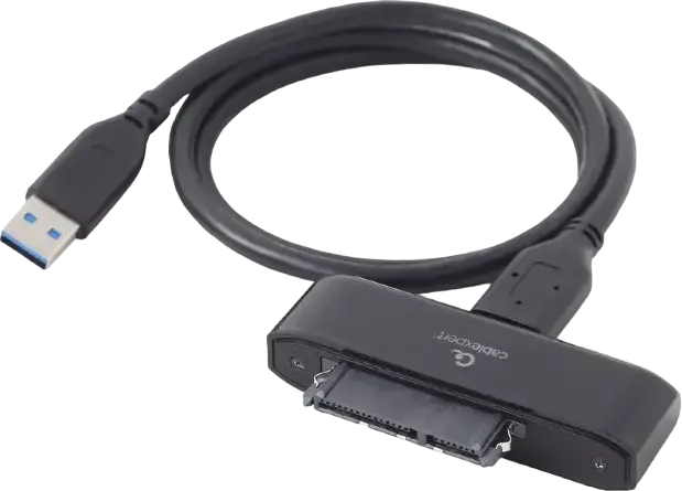 Cablexpert AUS3-02 USB 3.0 to SATA 2.5 inch HDD SSD Adapter Cable, SATA III 6Gb/s, 600 MBps Transfer Speed, Compatible with Seagate GoFlex, Black