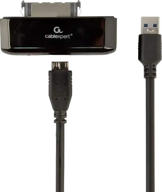 Cablexpert AUS3-02 USB 3.0 to SATA 2.5 inch HDD SSD Adapter Cable, SATA III 6Gb/s, 600 MBps Transfer Speed, Compatible with Seagate GoFlex, Black