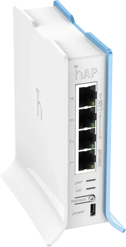 Router Wireless MikroTik hAP lite TC (RB941-2nD-TC) Access Point, CPU 650MHz, 32MB RAM, Wi-Fi 2.4GHz 300Mbps, 4 Porturi Ethernet 10/100 Mbps, RouterOS