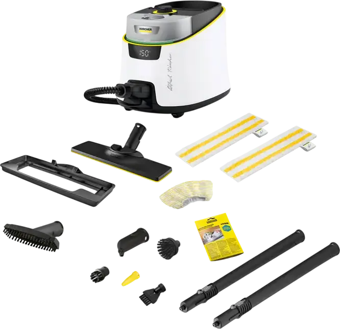 Karcher SC 5 Deluxe Signature Line Aspirator cu Abur 1.513-491.0, 4 bar, 2250W, Rezervor 1300ml, VapoHydro, Indicator Temperatura LED, Alb