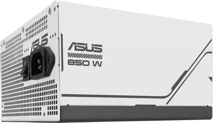 ASUS Prime AP-850G Power Supply, 850W 80 Plus Gold, ATX 3.1 PCIe Gen 5.1, Fully Modular PSU, Active PFC, White