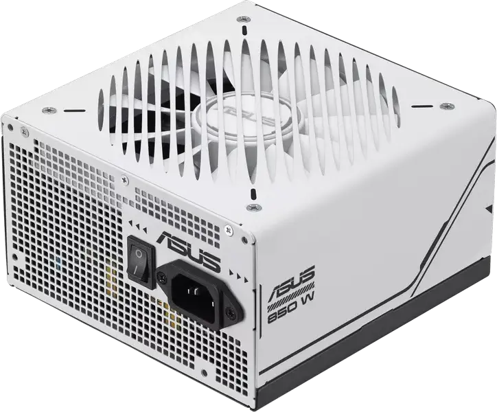 ASUS Prime AP-850G Power Supply, 850W 80 Plus Gold, ATX 3.1 PCIe Gen 5.1, Fully Modular PSU, Active PFC, White