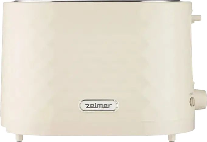 Zelmer ZTS7632F 2-Slice Toaster, 750W, 7 Browning Levels, Defrost and Reheat Functions, Cool-Touch Plastic Housing, Removable Crumb Tray, Beige