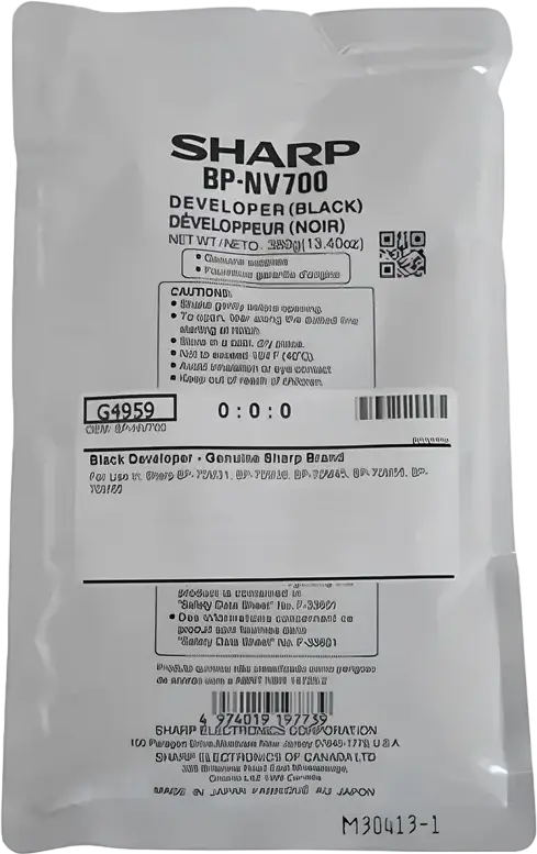 Dezvoltator Sharp BP-GV700, 0,39kg, Negru