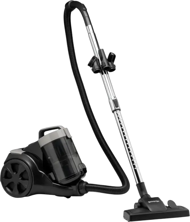 Gorenje VCE01TABKG Twist II Bagless Vacuum Cleaner, 950W, 140W Suction, 3.3L Container, Double HEPA Filtration, Multicyclonic Power, Black