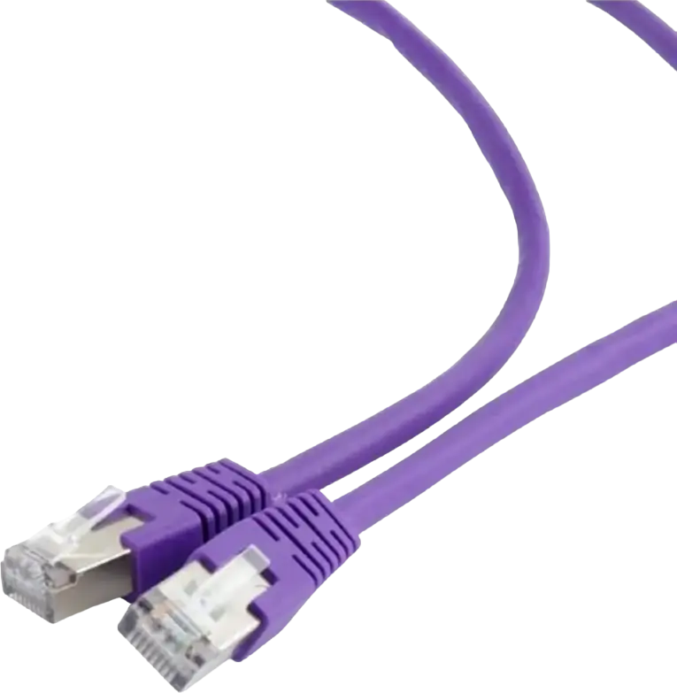 Патч-корд Cablexpert PP6-3M Cat6 FTP, 3м, фиолетовый, экранированный сетевой кабель F/UTP, 250 МГц, AWG 26 CCA, разъемы RJ45 8P8C с защитным колпачком