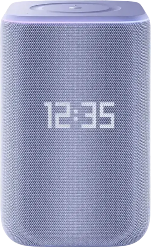Yandex Station 3 Smart Speaker with Alisa Voice Assistant, 50W RMS Power, 5 Speakers and Passive Radiators, LED Clock Display, RGB Lighting, Violet